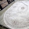 Ковер Турция Для Гостиной Дизайн 61 Серый с Бежевым Овал