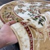 РОССИЙСКИЙ ЖАККАРДОВЫЙ КОВЕР БЕЖЕВЫЙ МЕДАЛЬОН ОВАЛЬНЫЙ